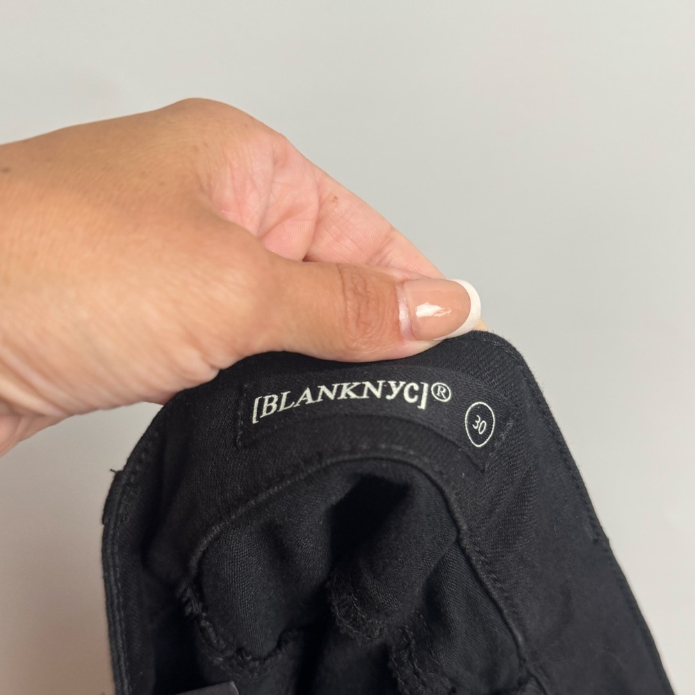 BlankNYC Sz 30 Fray Black Denim Pleated Mini Skirt - Picture 6 of 7